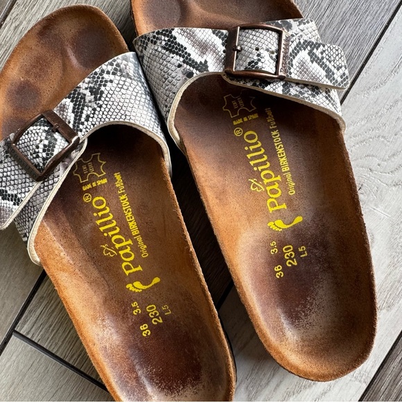 Papillio By Birkenstock Snake Print Madrid Sandals | Size: 36 | Good Condition - Picture 5 of 5